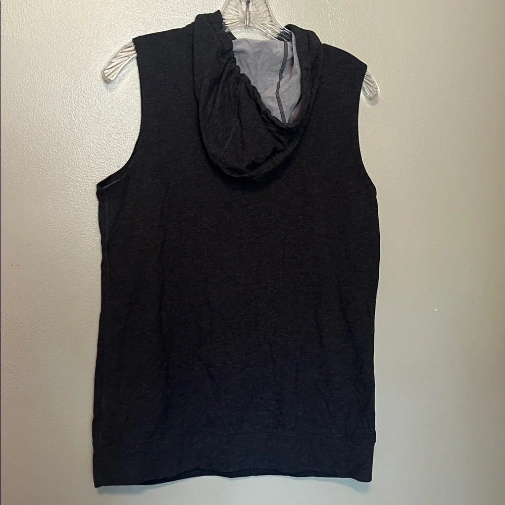 Nike Charcoal Sleeveless Hoodie quarter zip, women’s size medium